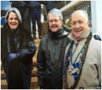 Hernan Gonzalez with the President of Louisiana State University at Lafayette and his wife during a Mardi Gras celebration that featured the country of Mexico as an invited guest.